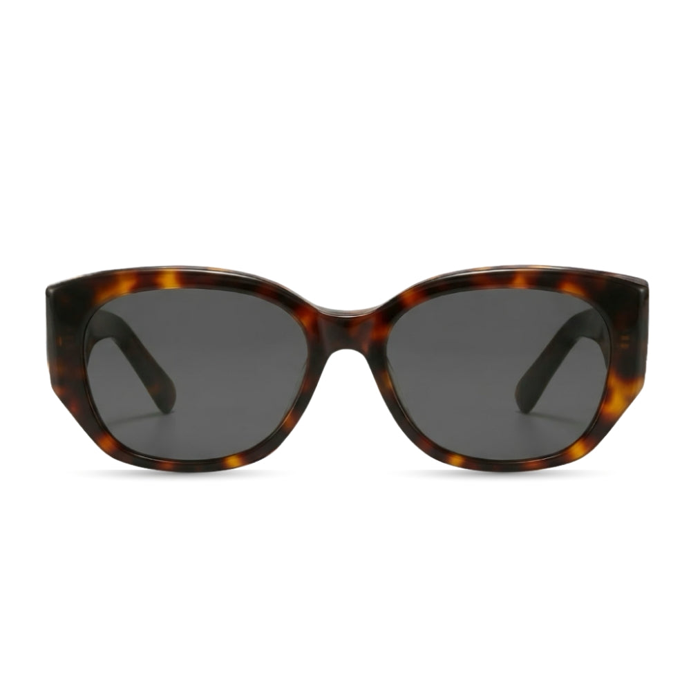 Lilly Brown Tortoise cat-eye polarized sunglasses, front view