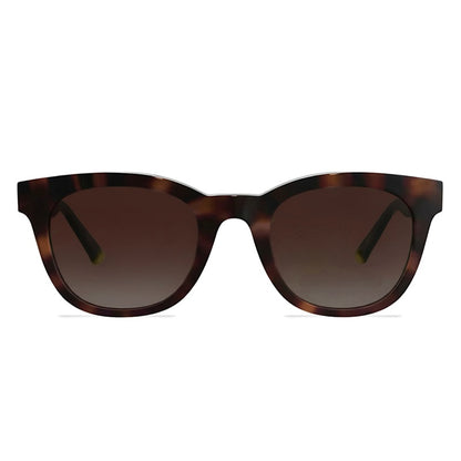 Luna Brown Tortoise square sunglasses, front view