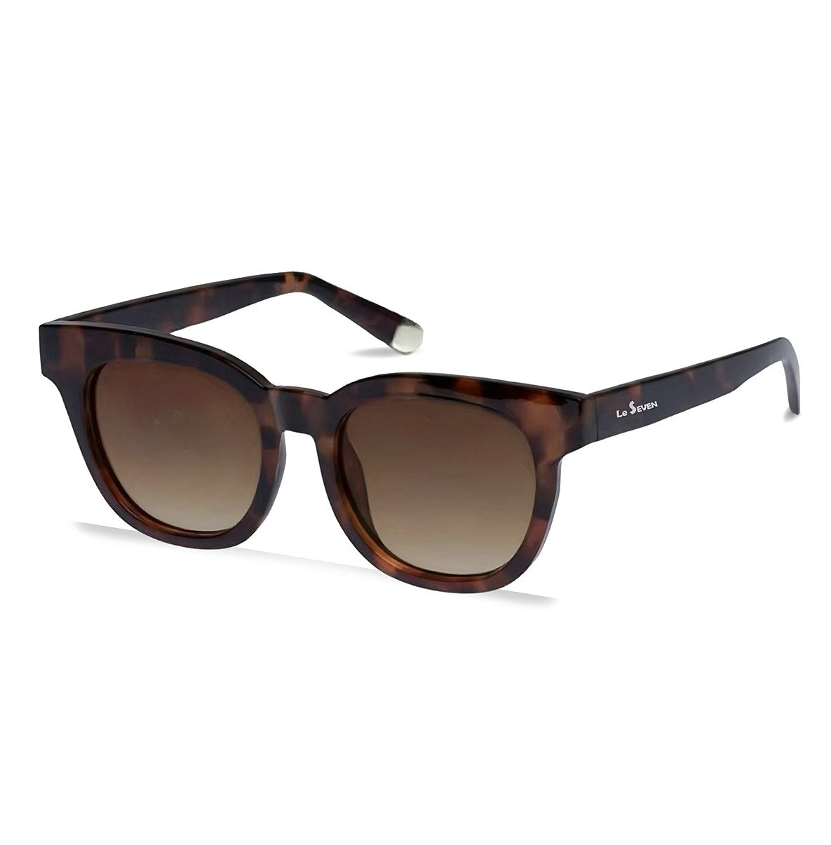 Luna Brown Tortoise square sunglasses, angled view