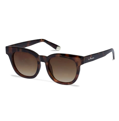 Luna Brown Tortoise square sunglasses, angled view