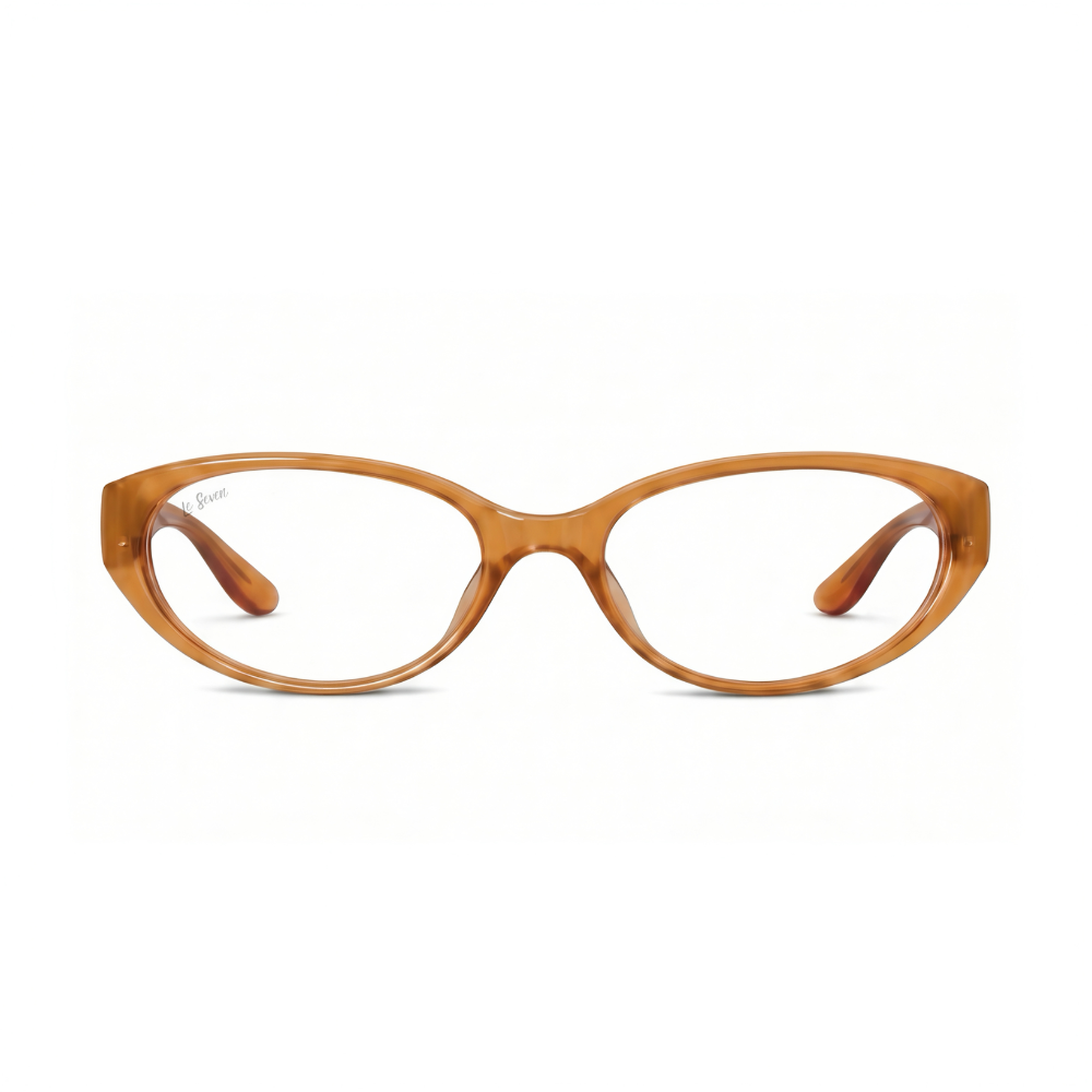 Kora Pumpkin cat-eye eyeglasses, front view