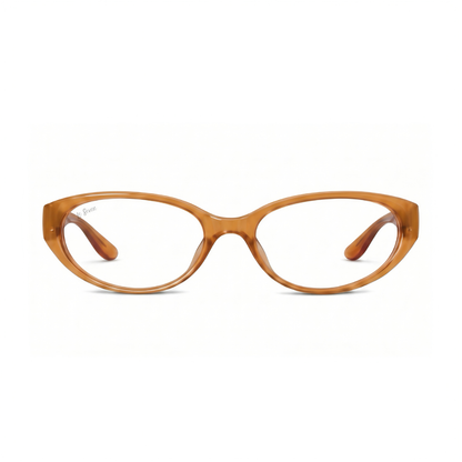 Kora Pumpkin cat-eye eyeglasses, front view
