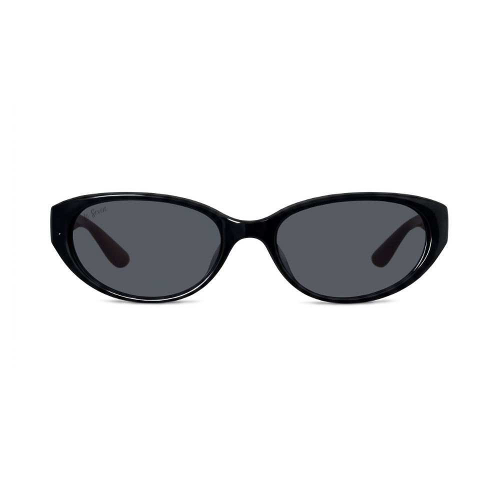 Kora Black cat-eye sunglasses, front view