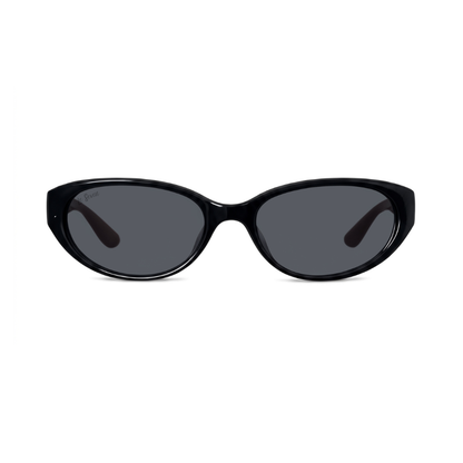 Kora Black cat-eye sunglasses, front view