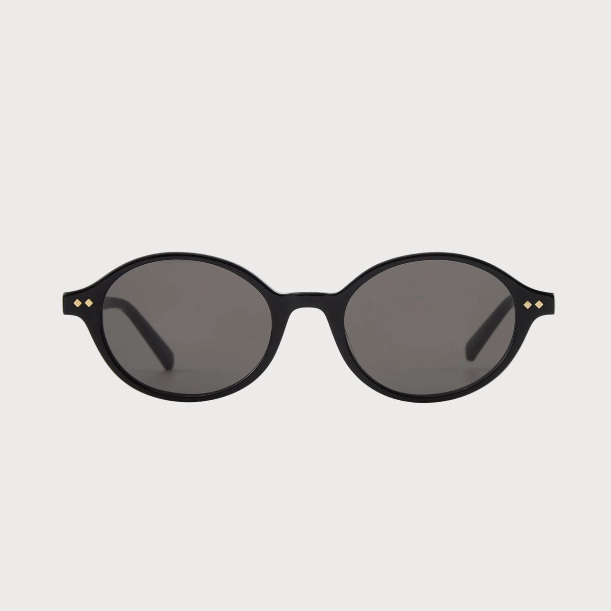 Isla Black oval sunglasses, front product view