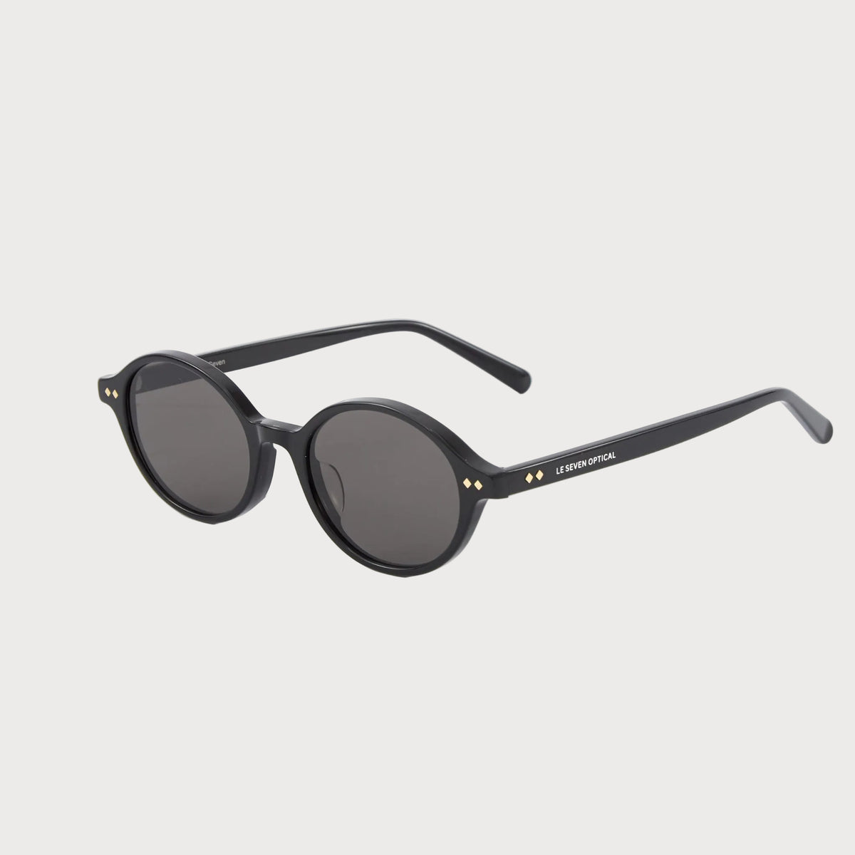 Isla Black oval sunglasses, angled product view