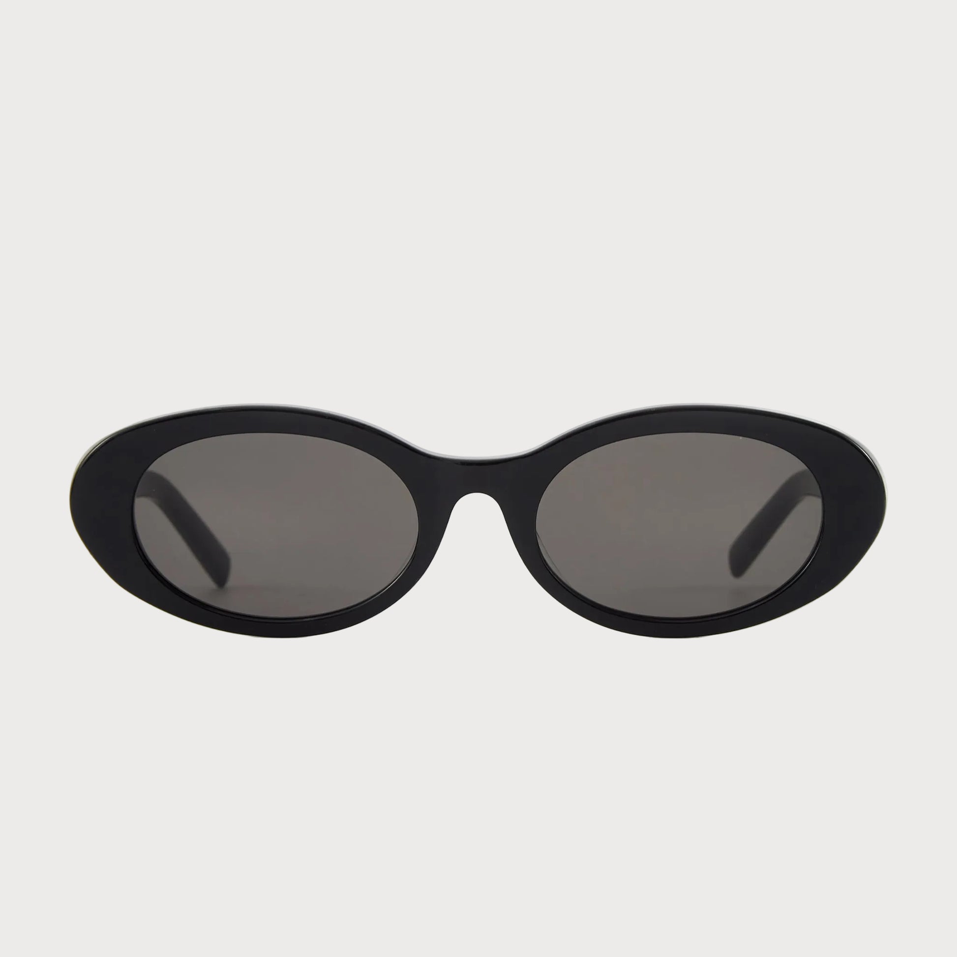 Jade Black oval sunglasses, front product view