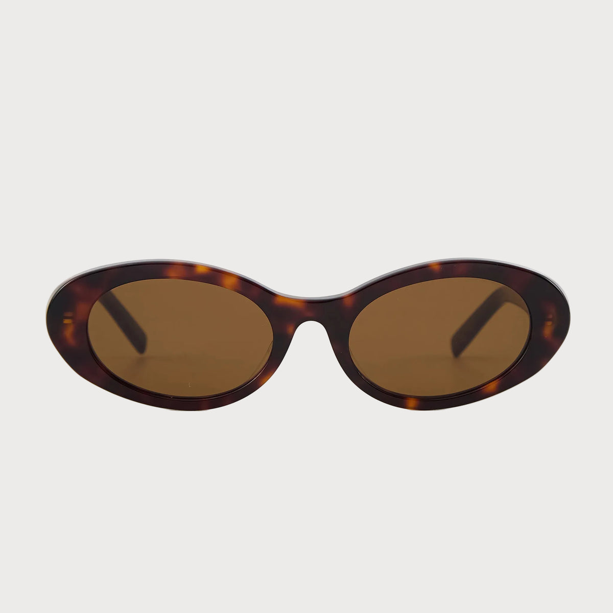 Jade Brown Tortoise oval sunglasses, front product view