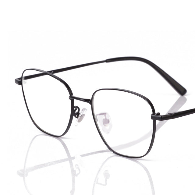 Titanium blue-light glasses, product view on white